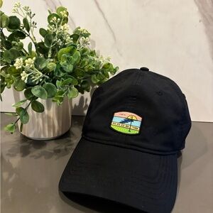 Black Embroidered Men's Cap